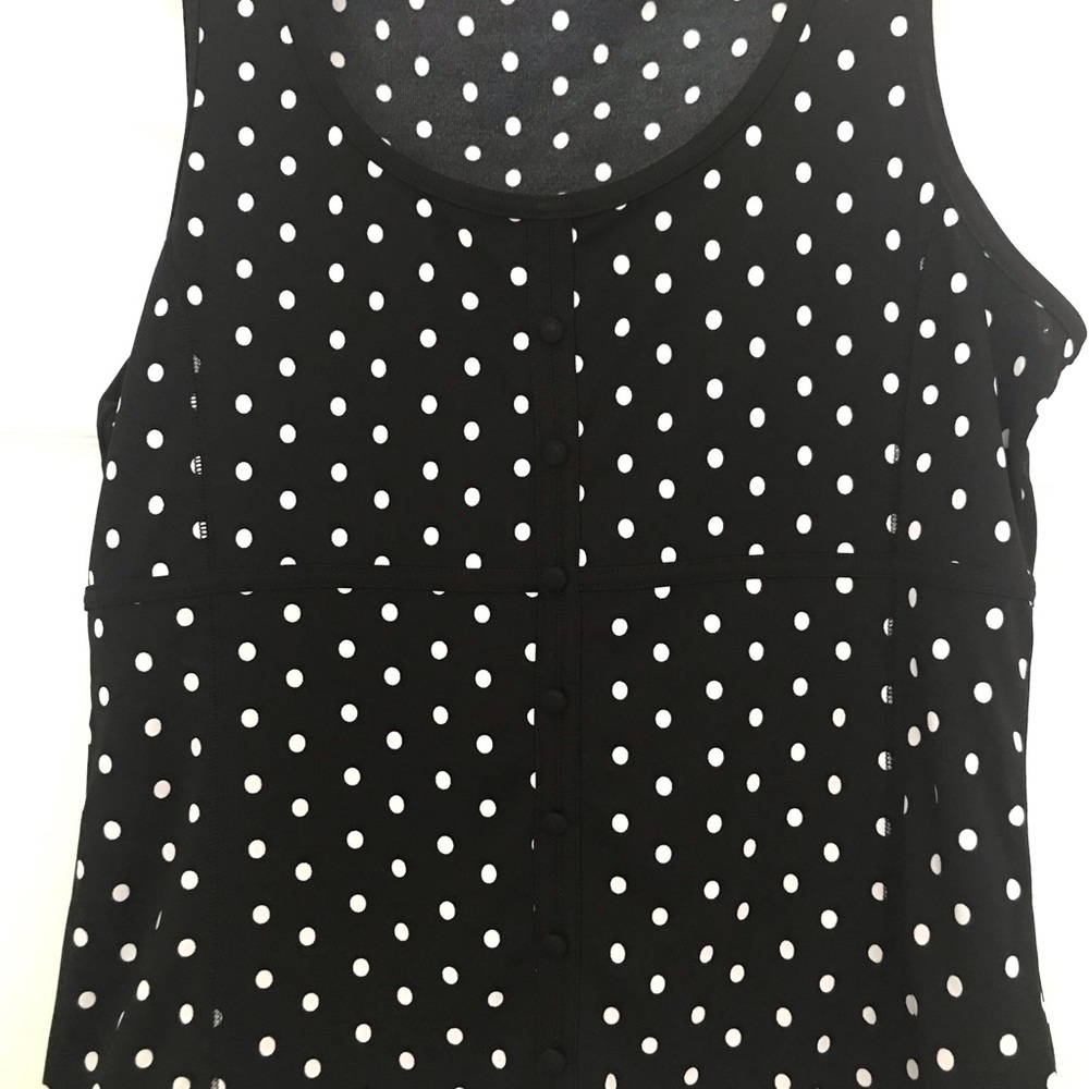 Nine West Black & White Dot Corset Top
